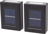 Bol.com Design Up & Down Solar Outdoor Lights - Zwart - Kunststof - Set van 2 - buiten tuin wandlampen - Wall lights - Outdoor l... aanbieding