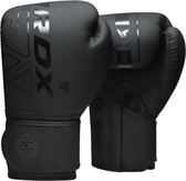 RDX Sports F6 Kara Bokshandschoenen - Boxing Gloves - Training - Vechtsporthandschoenen - Boksen - Zwart - Mat - 14 oz