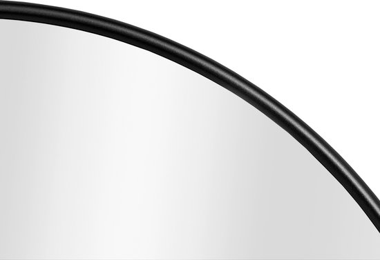 Miroir Ordona suspendu Ø40 cm rond noir mat