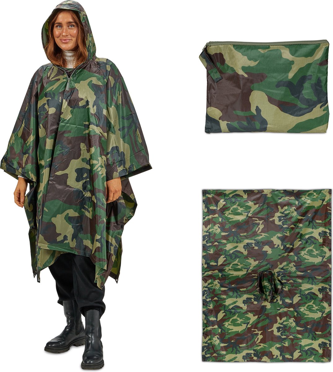 poncho met Opbergtas - Regenponcho Waterdicht - Sneldrogend poncho met Opbergtas - Regenponcho Waterdicht - Sneldrogend