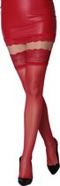 Daymod Line Exclusieve Stay-Ups Kousen 20 Denier - ROOD - Maat One size