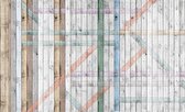 Fotobehang - Vlies Behang - Houten Planken - 312 x 219 cm