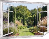 Gards Affiche jardin Jardin transparent - 180x120 cm - Toile jardin - Décoration de jardin - Décoration murale extérieur - Tableau jardin
