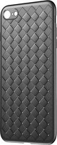 Baseus Weaving Case geweven iPhone 7 8 SE 2020 TPU hoesje - Zwart