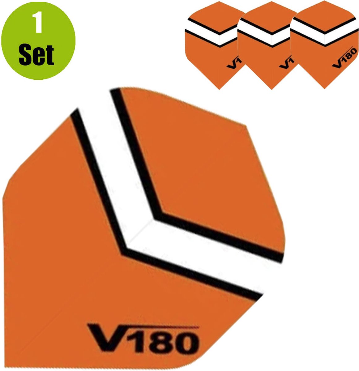 V180 Chevron Dartflights - Oranje