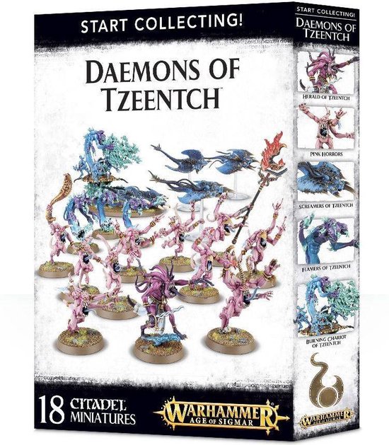 Afbeelding van het spel Age of Sigmar/Warhammer 40,000 Daemons of Tzeentch Start Collecting Set