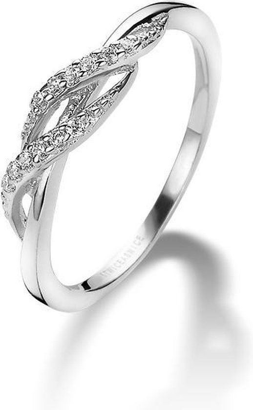 Bague Twice As Nice en argent zircone Wit 50 bol