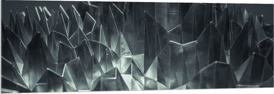 Acrylglas - Abstracte IJzeren Pinnen - 150x50 cm Foto op Acrylglas (Met Ophangsysteem)