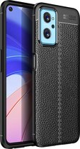 Mobigear Hoesje geschikt voor OPPO A96 Telefoonhoesje Flexibel TPU | Mobigear Luxury Backcover | A96 Case | Back Cover - Zwart