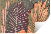 Muurstickers - Sticker Folie - Vintage - Herfst - Kunst - Bos - Natuur - 120x80 cm - Plakfolie - Muurstickers Kinderkamer - Zelfklevend Behang - Zelfklevend behangpapier - Stickerfolie