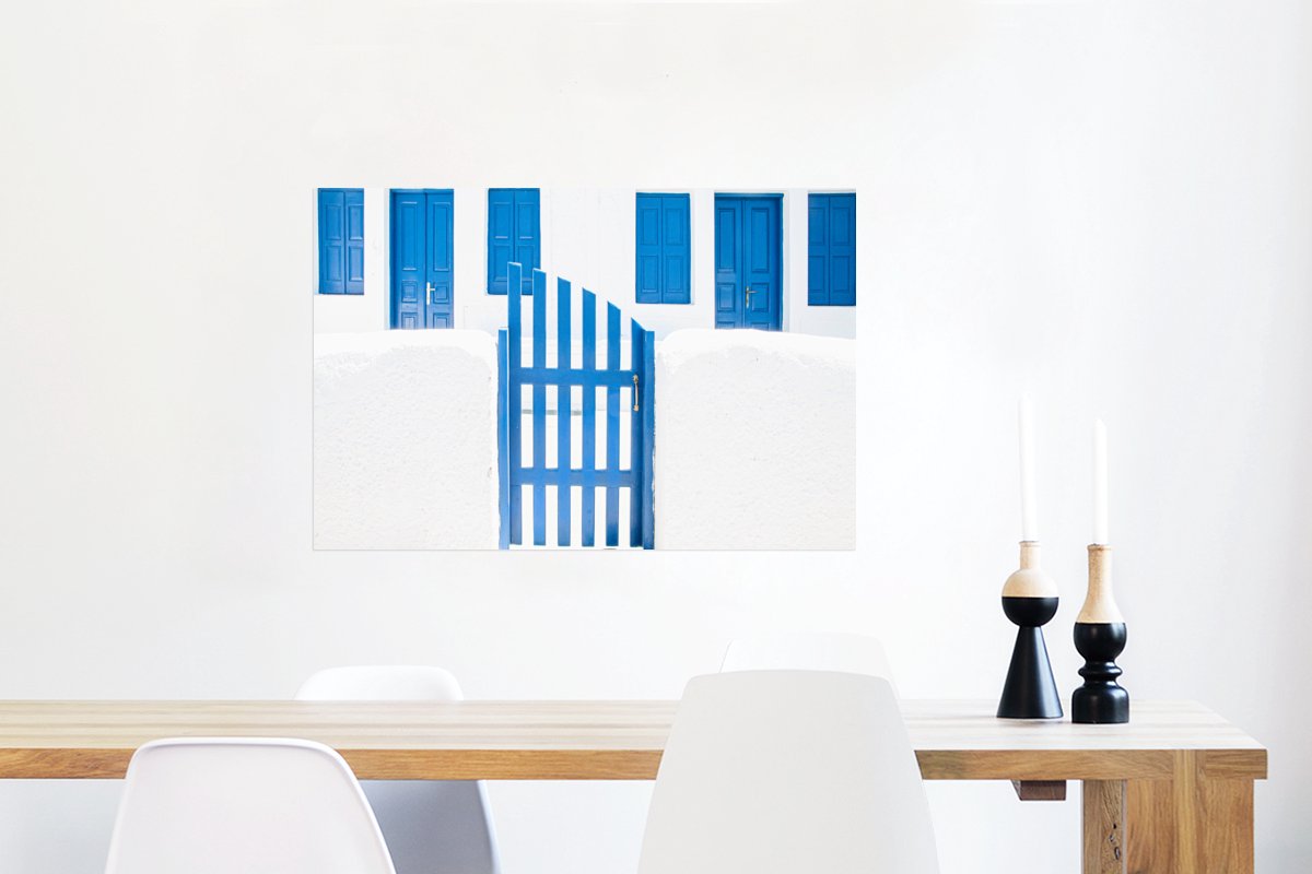 Architectuur - Hek - Wit - Blauw - Deuren