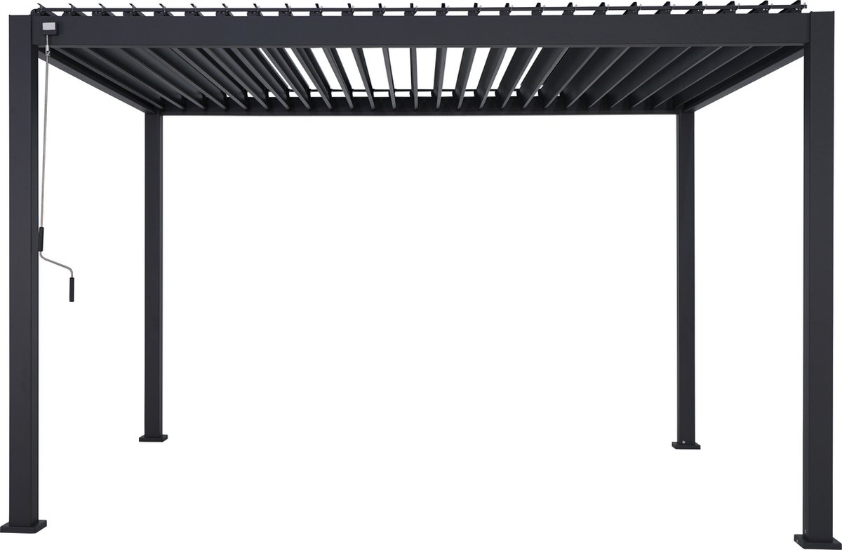 Mirador Classic Overkapping - 300 x 400 cm - Antraciet - Aluminium / Vrijstaande / Luxe overkapping - Tuinprieel / Carport / Veranda / Pergola
