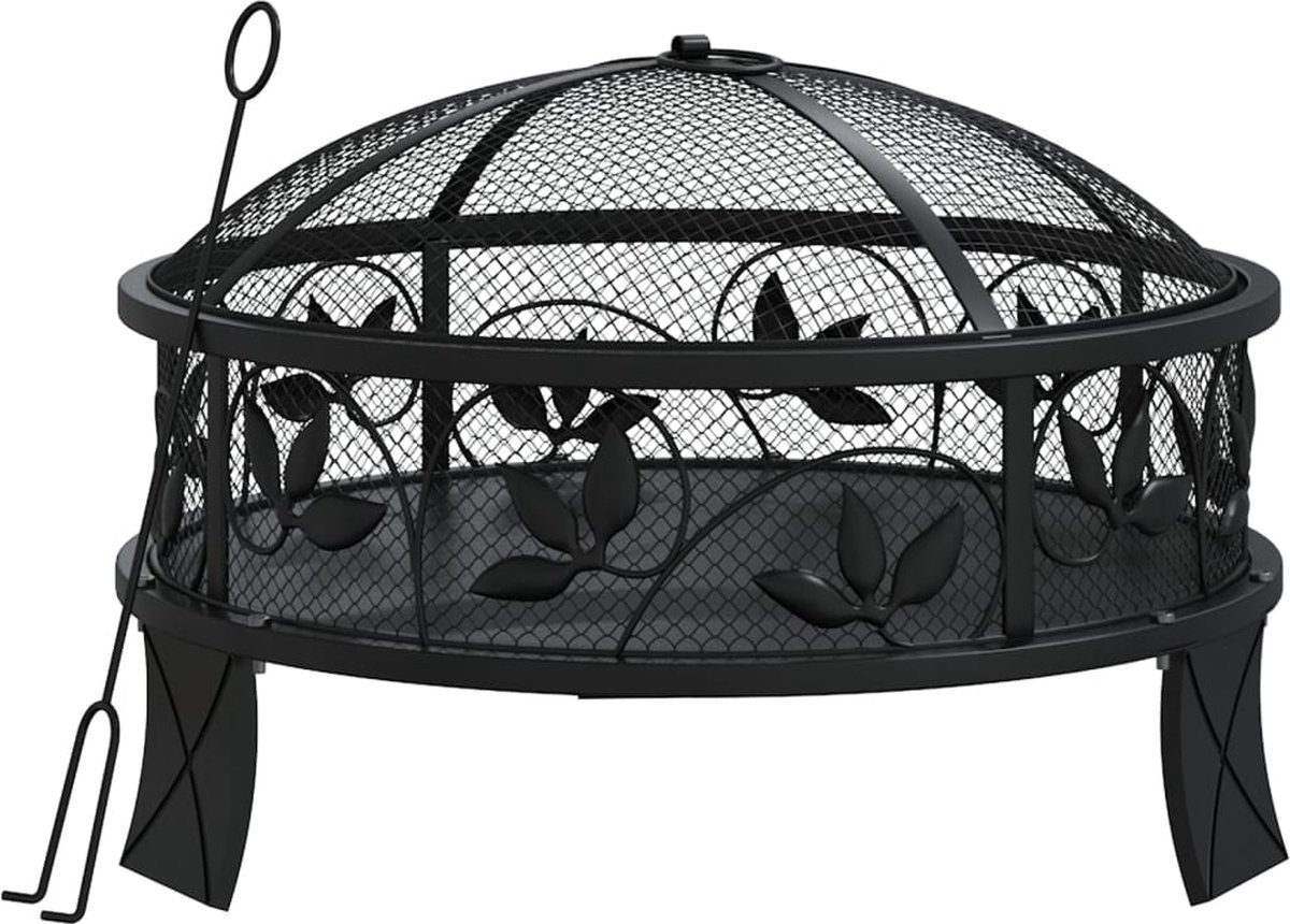 vidaXL - Vuurplaats - met - pook - XXL - 50 - cm - staal
