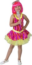 Punk & Rock Kostuum | Rock Diva Jurk Meisje | Maat 140 | Carnaval kostuum | Verkleedkleding