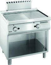 Bol.com Grillplaat | Gas | 70cm diep | 80cm breed | 1/2-1/2 | Bartscher | 2855051 aanbieding