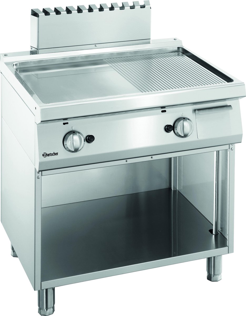 Grillplaat | Gas | 70cm diep | 80cm breed | 1/2-1/2 | Bartscher | 2855051