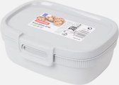 Snackbox SEBASTIAN - Grijs - Kunststof - 0,4 ml - Set van 2 - Vershoudbakjes - Broodtrommel