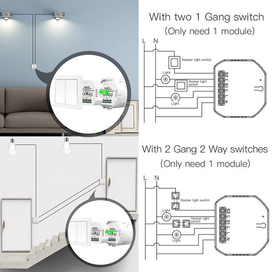 Moes Mini Zigbee Slimme Inbouw Dimmer - Pro Home Automation