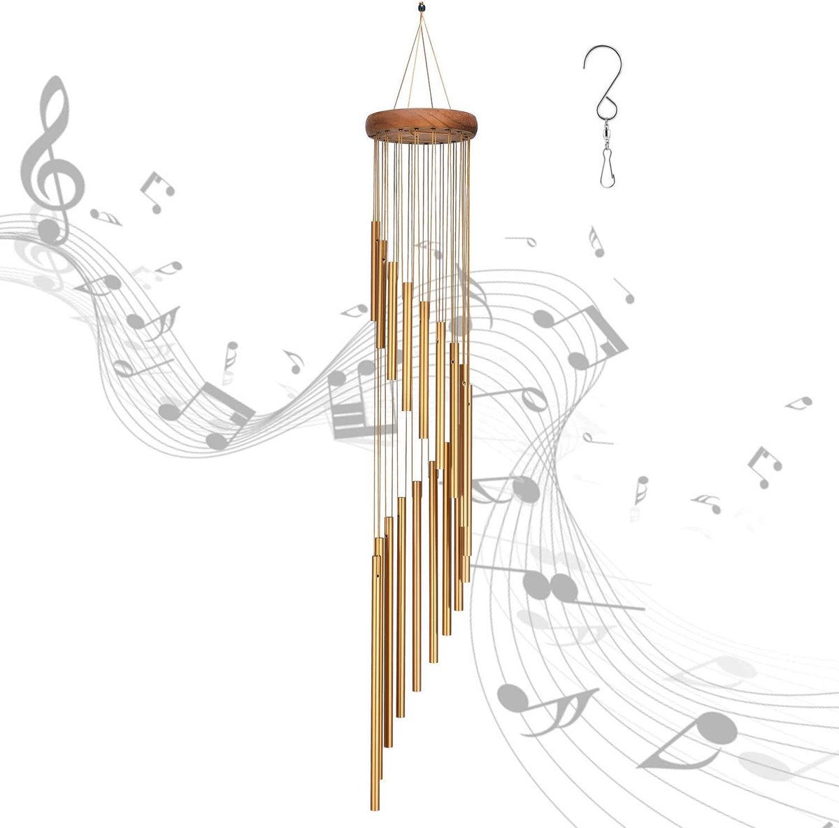 Carillons éoliens Carillon éolien commémoratif Plein air Decor intérieur  avec 4 tubes
