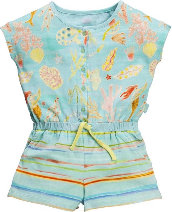 Meisjes katoenen jersey onesie jumpsuit Tomato