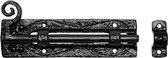 Kirkpatrick Deurgrendel met krul 190x57mm smeedijzer zwart