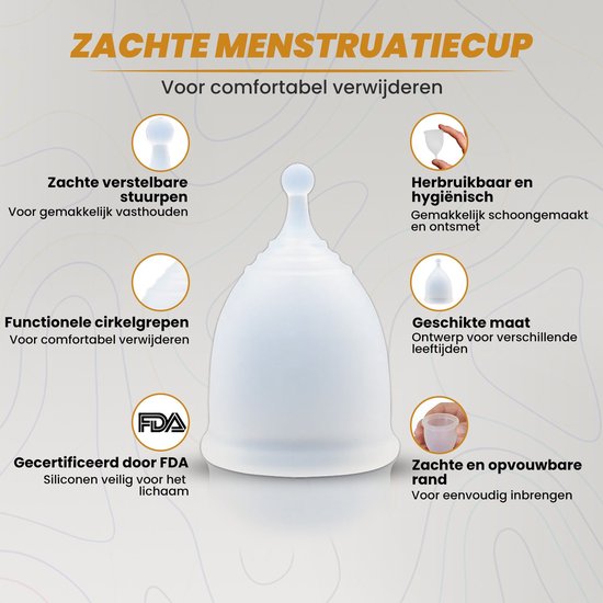 Luxegoed® - Menstruatiedisc - Menstruatiecup Sterilisator - Menstruatiecups - Small - Wit - Luxegoed