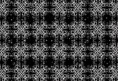 Fotobehang Modern Abstract Pattern Black White | XL - 208cm x 146cm | 130g/m2 Vlies