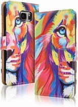 Kleurrijke leeuw iPhone 7 Plus portemonnee hoesje