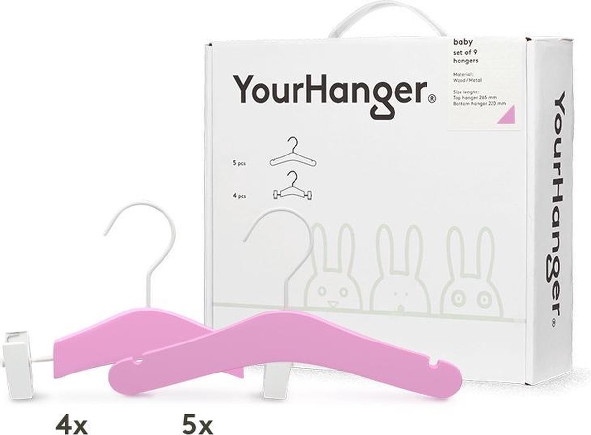 YourHanger baby kledinghangers hanger box paarse - 9 stuks