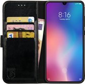Rosso Element Book Case Wallet Hoesje Geschikt voor Xiaomi Mi 9 | Portemonnee | 3 Pasjes | Magneetsluiting | Stand Functie | Zwart