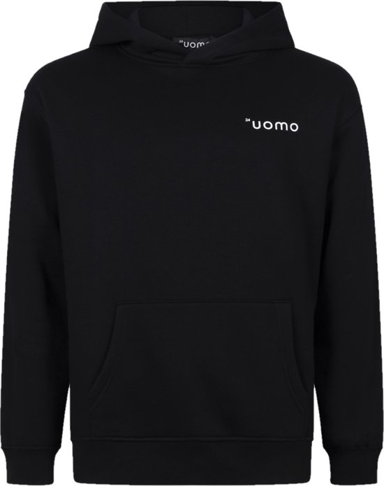24 Uomo Basic Hoodie Zwart Heren – Maat: XS