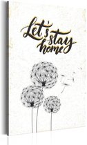 Schilderij - My Home: Let's Stay Home