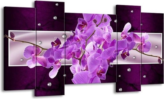 Canvas schilderij Orchidee | Paars | | F005831