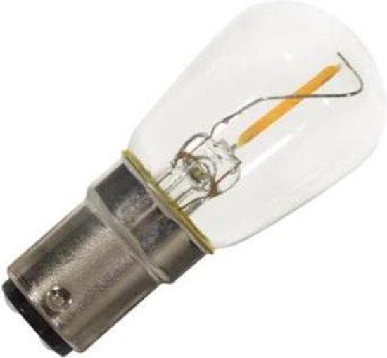 Tube lampe LED filament 0.5W (remplace 5W) raccord baïonnette Ba15d 26x58mm
