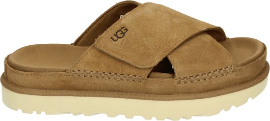 UGG Goldenstar Cross Slide Dames Sandalen - Chestnut - Maat 40