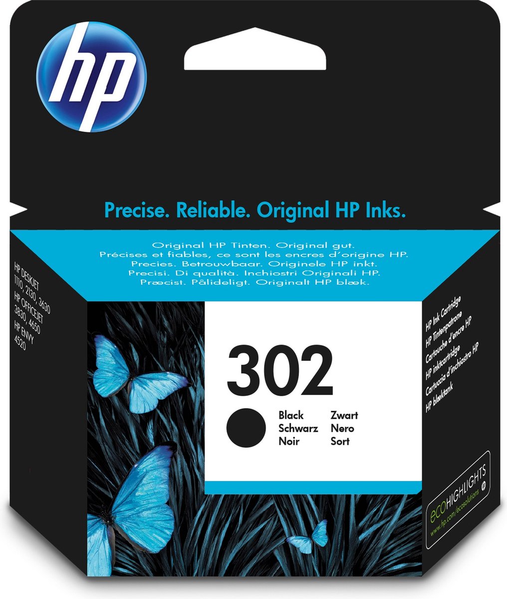 HP 302 - Inktcartridge / Zwart - HP