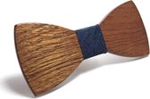 Joboly Élégant nœud papillon en bois bleu foncé - Homme - Marron