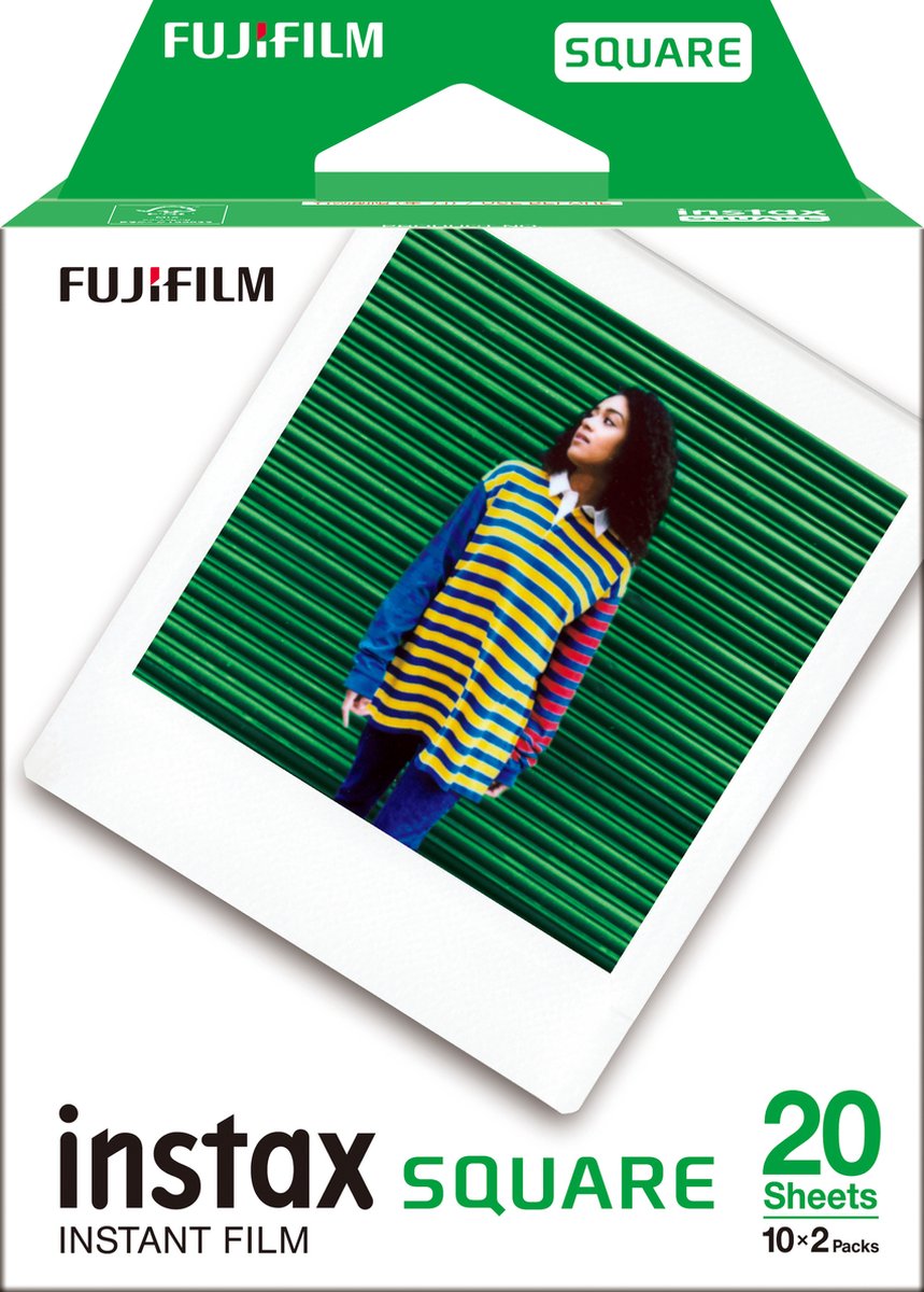 Post jam server Fujifilm Instax Square Film - Wit kader - 2 x 10 stuks | bol.com