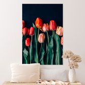 Canvas Schilderij Rode Tulpen