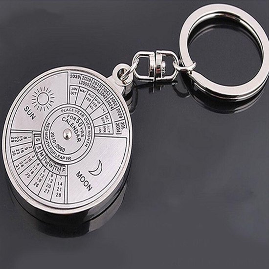 1 x 50 Year Metal Key Chain Accessories for Key, Silver
