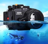 PULUZ 40m onderwater diepte duikcase waterdichte camera behuizing voor Sony A6000 (E PZ 16-50mm F3.5-5.6OSS Lens)