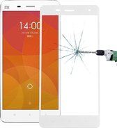 Voor Geschikt voor Xiaomi Mi 4 0,26 mm 9H oppervlaktehardheid explosieveilig zeefdruk gehard glas volledig schermfilm (wit)