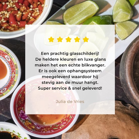 MuchoWow® Peinture sur verre 160x120 cm - Peinture sur verre acrylique - Riz vietnamien - Photo sur verre - Peintures