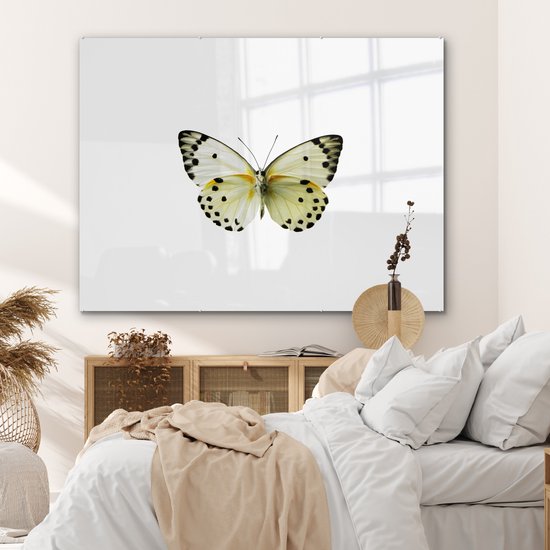 MuchoWow® Peinture sur Verre - Reseda Blanc - 160x120 cm - Peintures sur Verre Acrylique - Photo sur Glas