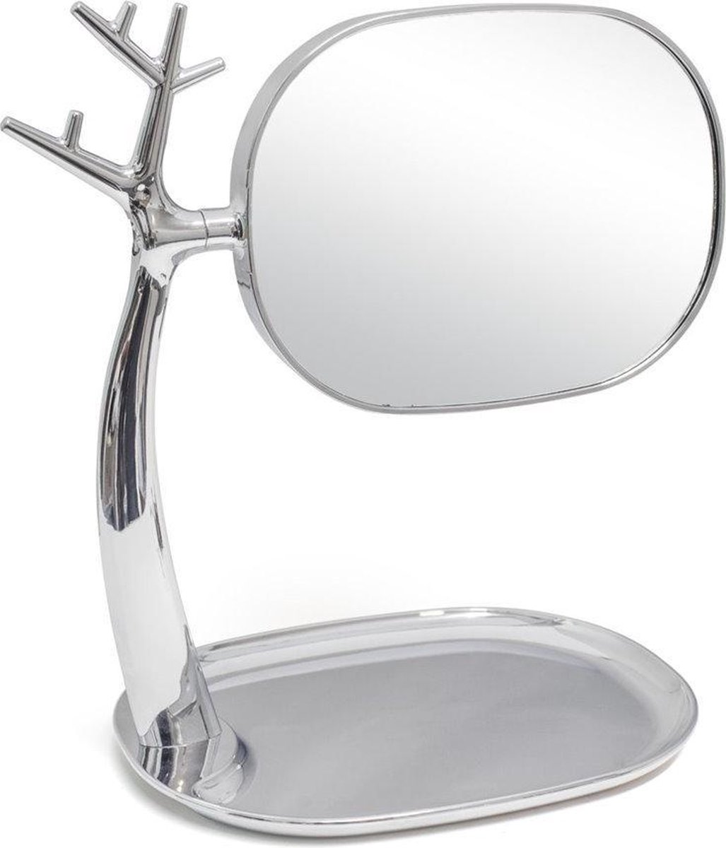 Goedkoopste Balvi organizer met spiegel Nature chroom kunstststof