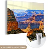 MuchoWow® Glasschilderij 120x80 cm - Schilderij acrylglas - Grand Canyon - Foto op glas - Schilderijen
