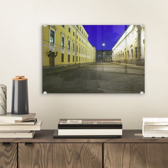 Le musée de l'Ermitage le soir Plexiglas 30x20 cm - petit - Tirage photo sur Glas (décoration murale plexiglas)