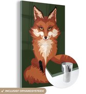 Peinture sur Verre - Renard - Vert - 40x60 cm - Peintures sur Verre Peintures - Photo sur Glas