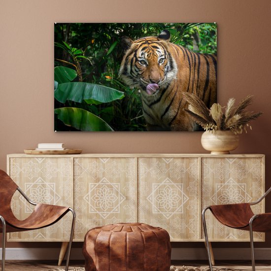 Peinture sur verre - Animaux - Tropical - Tigre - 90x60 cm - Peintures Plexiglas