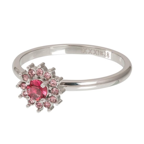 iXXXi-Fame-Lucia Small Fuchsia-Zilver-Dames-Ring (sieraad)-17mm